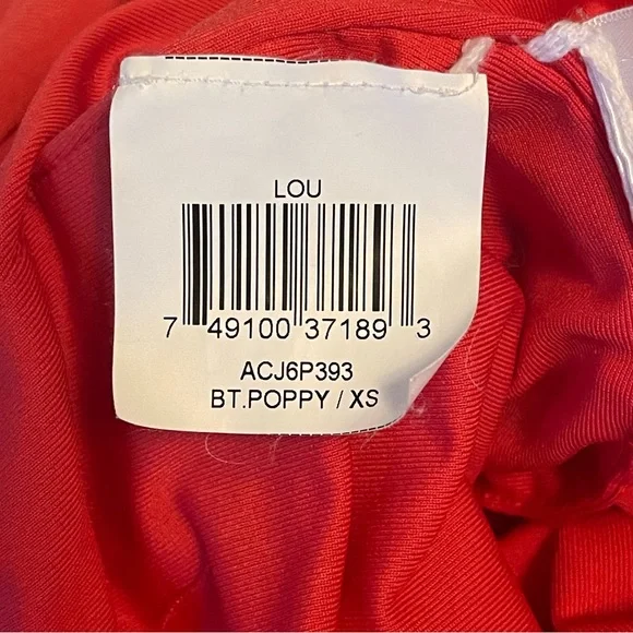 BCBG Maxazria Dress Size XS Lou Dress Poppy. NWT Open Back Ruched - Picture 7 of 12